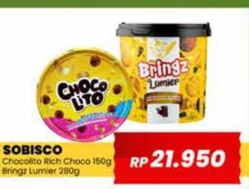 Promo Harga Sobisco Choco Lito Rich/Bringz Lumier Cookies   - Yogya