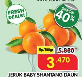 Promo Harga Jeruk Baby Shantang per 100 gr - Superindo