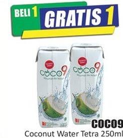 Promo Harga COCO 9 Coconut Water 250 ml - Hari Hari