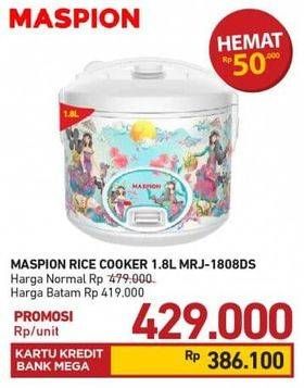 Promo Harga MASPION Rice Cooker  - Carrefour