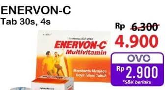 Promo Harga Enervon-c Multivitamin Tablet 4 pcs - Alfamart