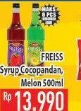 Promo Harga FREISS Syrup Cocopandan, Melon 500 ml - Hypermart