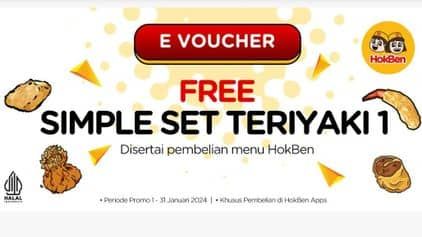 Promo Harga Free Simple Set Teriyaki 1  - HokBen