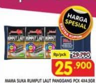 Promo Harga Mamasuka Rumput Laut Panggang per 4 bungkus 4 gr - Superindo
