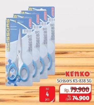 Promo Harga KENKO Scissors KS-838 SG 4 pcs - Lotte Grosir