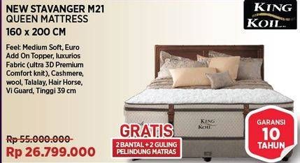 Promo Harga King Koil New Stavanger M21 Queen Mattress 160x200cm  - COURTS