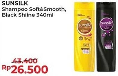 Promo Harga SUNSILK Shampoo Black Shine, Soft And Smooth 340 ml - Alfamart