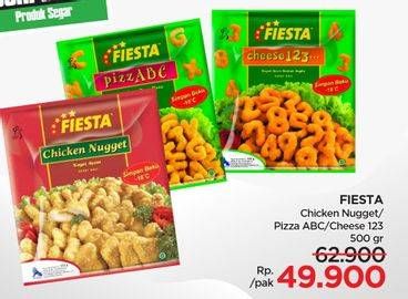 Promo Harga Fiesta Naget Chicken Nugget, PizzABC, Cheese123 500 gr - Lotte Grosir