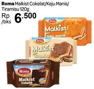 Promo Harga ROMA Malkist Cokelat, Keju Manis, Tiramisu 120 gr - Carrefour