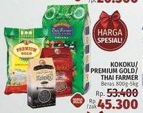 Promo Harga KOKOKU/PREMIUM GOLD/THAI FARMER Beras 800g-5kg  - LotteMart