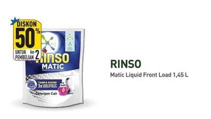 Promo Harga Rinso Detergent Matic Liquid Front Load 1450 ml - Hypermart