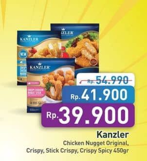 Promo Harga Kanzler Chicken Nugget Original, Crispy, Stick Crispy, Crispy Spicy 450 gr - Hypermart