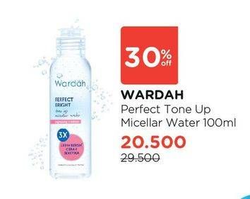 Promo Harga WARDAH Perfect Bright Tone Up Micellar 100 ml - Watsons