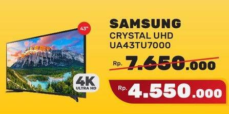 Promo Harga SAMSUNG UA43TU7000KXXT | Crystal UHD 4K Smart TV 43"  - Yogya