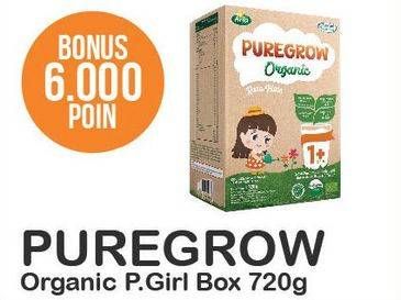Promo Harga ARLA Puregrow Organic 1+ Girls 720 gr - Alfamart