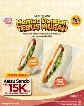 Promo Harga Tebus Murah Katsu Sando  - HokBen