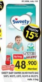 Promo Harga Sweety Silver Pants S38, M32, L28, XL24, XXL22 22 pcs - Superindo