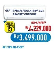 Promo Harga Sharp AH-A5ZEY | AC Standard 1/2PK  - Hypermart