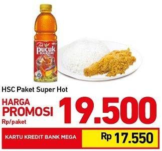 Promo Harga Paket SUper Hot : Nasi + Ayam + Teh Pucuk  - Carrefour