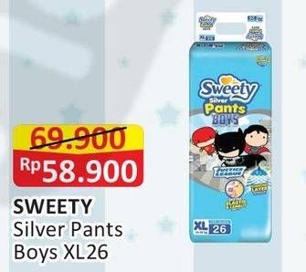 Promo Harga Sweety Silver Pants Boys XL26 26 pcs - Alfamart