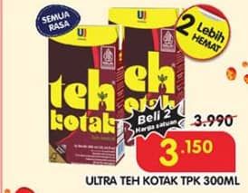 Promo Harga Ultra Teh Kotak All Variants 300 ml - Superindo