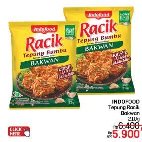 Promo Harga Indofood Racik Tepung Bumbu Bakwan 210 gr - LotteMart