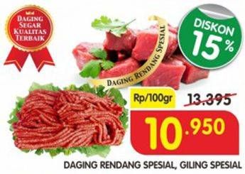 Promo Harga Daging Rendang/ Daging Giling Spesial per 100 gr - Superindo