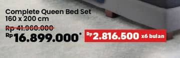 Promo Harga Serta Cadence Bed Set Queen 160x200cm  - COURTS