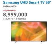Promo Harga SAMSUNG UA50AU8000 Crystal UHD Smart TV 50  - Electronic City