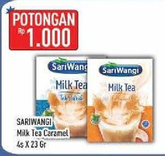 Promo Harga Sariwangi Milk Tea Caramel 4 pcs - Hypermart
