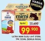Promo Harga ULTRA MIMI Susu UHT Cokelat per 40 tpk 125 ml - Superindo