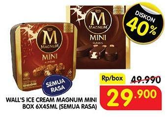 Promo Harga WALLS Magnum Mini All Variants per 6 pcs 45 ml - Superindo