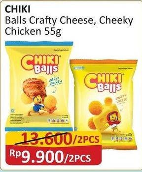 Promo Harga Chiki Balls Chicken Snack Crafty Cheese, Cheeky Chicken 55 gr - Alfamart