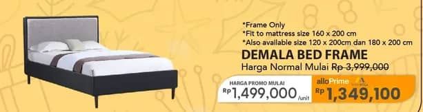 Promo Harga Demala Bedframe 160x200cm  - Carrefour