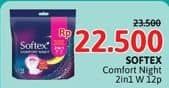Promo Harga Softex Comfort Night 2 In 1 12 pcs - Alfamidi