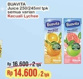 Promo Harga Buavita Fresh Juice Kecuali Lychee 250 ml - Indomaret