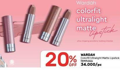 Promo Harga WARDAH Colorfit Ultralight Matte Lipstick  - Guardian