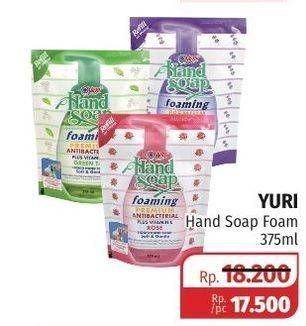 Promo Harga YURI Hand Soap Foaming 375 ml - Lotte Grosir