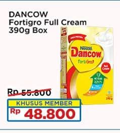 Promo Harga Dancow FortiGro Susu Bubuk Full Cream 400 gr - Indomaret