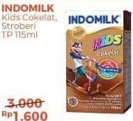 Promo Harga INDOMILK Susu UHT Kids Cokelat, Stroberi 115 ml - Alfamart