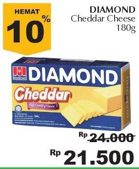 Promo Harga DIAMOND Keju Cheddar 180 gr - Giant