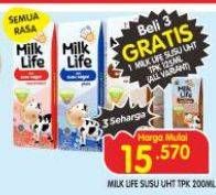 Promo Harga Milk Life UHT All Variants 200 ml - Superindo