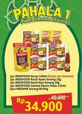 Promo Harga INDOFOOD Kecap + Racik Ayam Goreng + Racik Nasi Goreng + Sambal Ekstra Pedas + INDOMIE Goreng   - Alfamidi