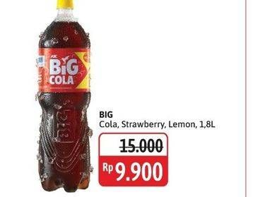 Promo Harga Aje Big Cola Minuman Soda Cola, Strawberry, Lemon 1800 ml - Alfamidi