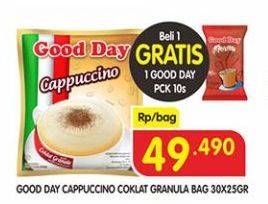 Promo Harga Good Day Cappuccino Coklat Granula per 30 sachet 25 gr - Superindo