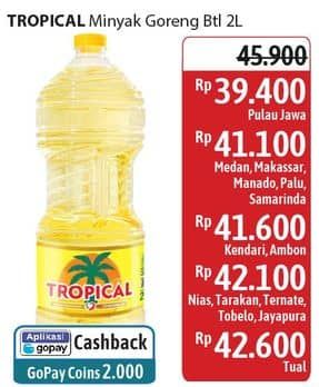 Promo Harga Tropical Minyak Goreng 2000 ml - Alfamidi
