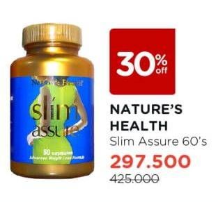 Promo Harga NATURES HEALTH Slim Assure 60 pcs - Watsons