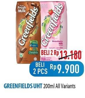 Promo Harga Greenfields UHT All Variants 200 ml - Hypermart