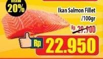 Promo Harga Salmon Fillet per 100 gr - Hypermart