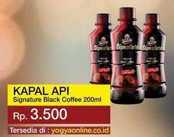 Promo Harga KAPAL API Kopi Signature Drink Original Black Coffee 200 ml - Yogya